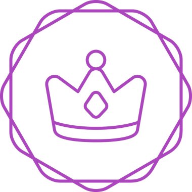 Taç simgesi, ağ basit illüstrasyon