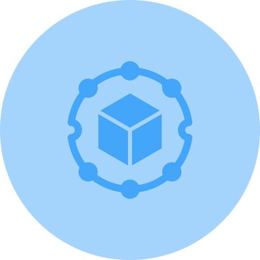 Engelleme zinciri Analitik web simgesi, basit vektör illüstrasyonu