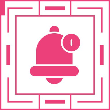 Anımsatıcı çan simgesi, vektör illüstrasyonu basit tasarım