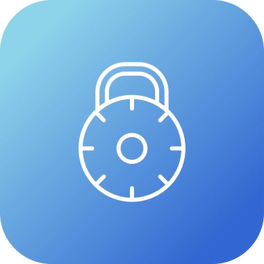 Kilit. Web simgesi basit illüstrasyon 