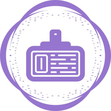 Kimlik kartı belgesi simgesi, vektör illüstrasyonu 