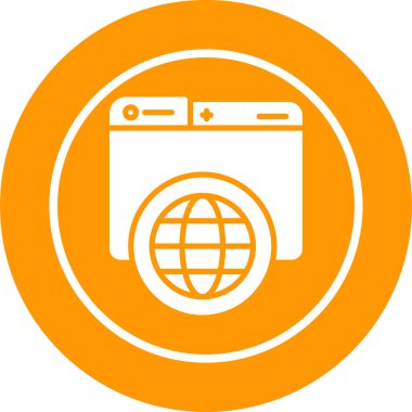 Dünya simgesinin vektör illüstrasyonu 