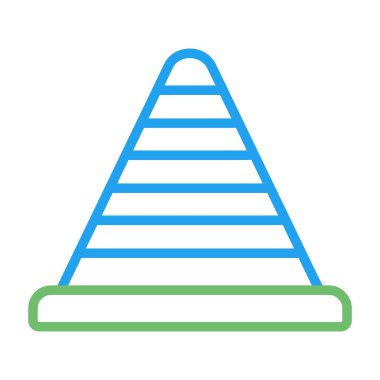 trafik koni simgesi, vektör çizim