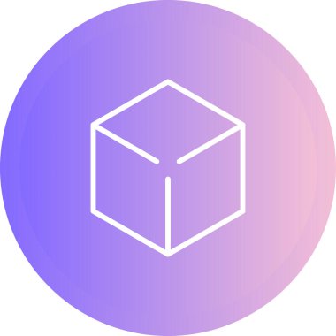 küp web simgesi vektör illüstrasyonu