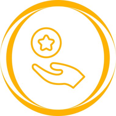 Yıldız simgesinin vektör illüstrasyonu