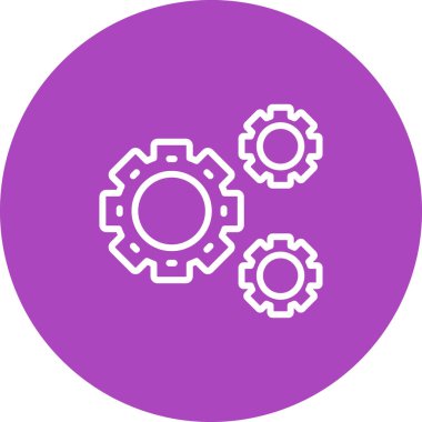 dişli web simge vektör çizim 