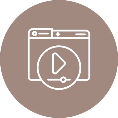 Çokluortam Oynatıcı vektör simgesi, vektör illüstrasyonu