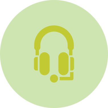 Stüdyo Kulaklıkları web simgesi, vektör illüstrasyonu