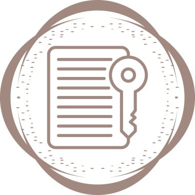 Anahtar işaretli belge. Erişilebilirlik kavramı, vektör illüstrasyonu