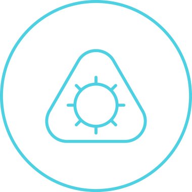 Üçgen işareti simgesi. Web basit illüstrasyonu