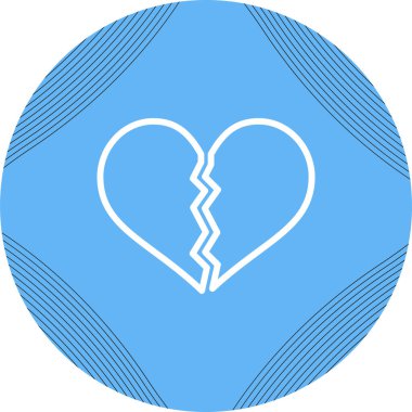 Kırık kalp ağı simgesi, vektör illüstrasyonu