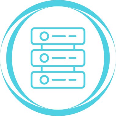 Web Sunucusu simgesi vektör illüstrasyonu 