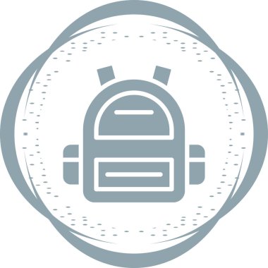 sırt çantası simgesi web basit illüstrasyon