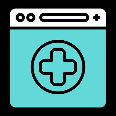 Web tarayıcı simgesi, vektör illüstrasyonu basit tasarım