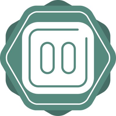 Duraklat simgesinin vektör illüstrasyonu