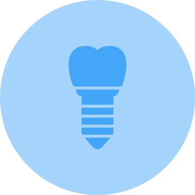 İmplant web simgesi, basit vektör illüstrasyonu