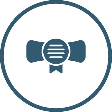 Diploma simgesi, vektör illüstrasyonu basit tasarım