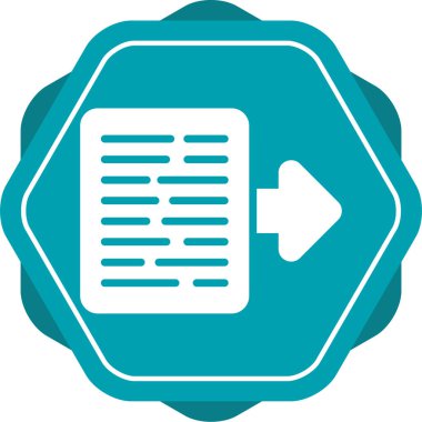 Belge Aktarma web simgesi, basit illüstrasyon 