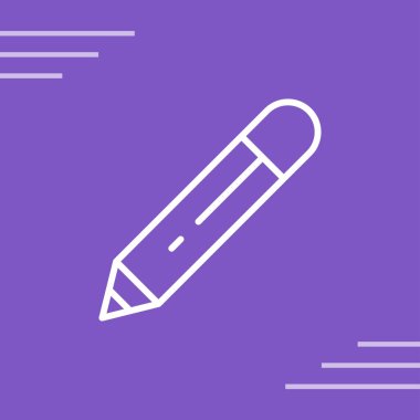 Kalem. Web simgesi basit illüstrasyon 