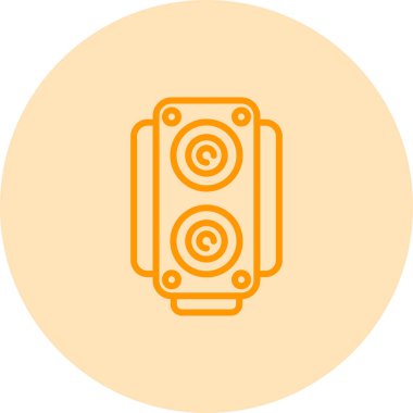 Müzik köşesi. Web simgesi basit tasarım