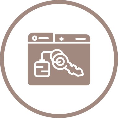 anahtar simgesi, vektör illüstrasyonu basit tasarım