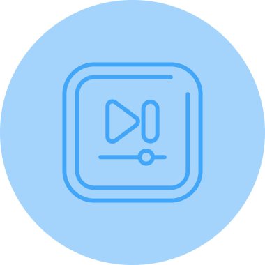 Video Sonraki Parça Kare simgesinin vektör illüstrasyonu