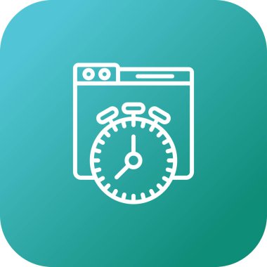 Basit bir kronometre. vektör simgesi