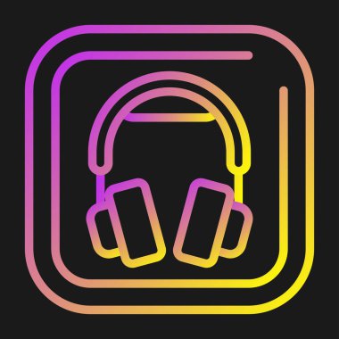 kulaklıklar web simgesi, vektör illüstrasyonu