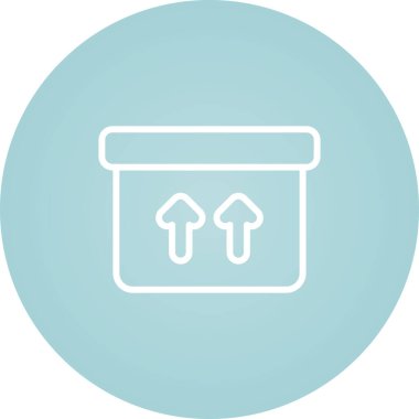 Kutu Yukarı simgesinin vektör illüstrasyonu