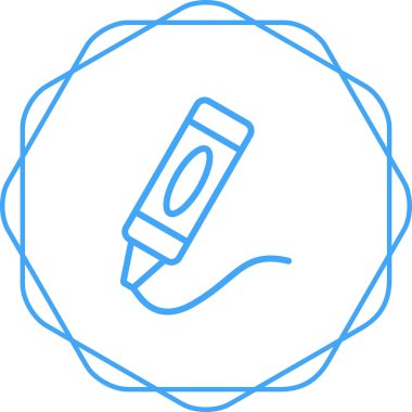 Pastel boya ikonu tasarım şablonu. Moda biçimi