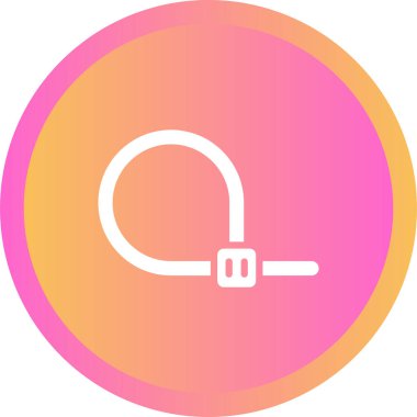 Kablo bağı simgesi, vektör illüstrasyonu basit tasarım