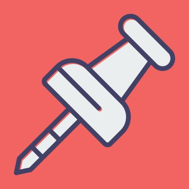 Pushpin web simgesi vektör illüstrasyonu