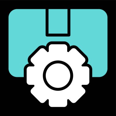 Paket teslim simgesi, vektör illüstrasyonu  