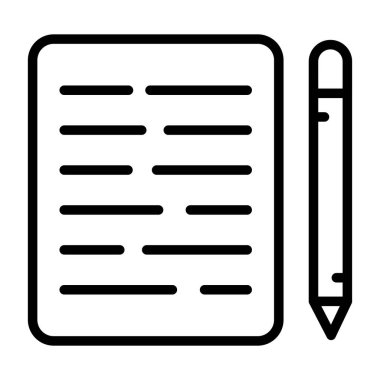 Belge Düzenleme simgesi, vektör illüstrasyonu basit tasarım