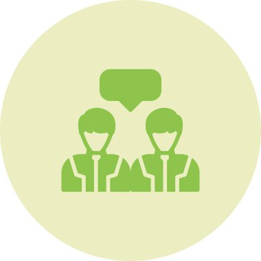 Sohbet baloncuğu olan insanların vektör illüstrasyonu 