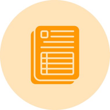 Hesap tablosu simgesi, basit vektör illüstrasyonu