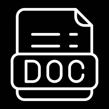 doc dosya biçimi vektör illüstrasyonu