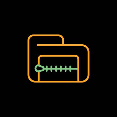 ZIP dosya biçimi vektör illüstrasyonu