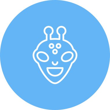 Uzaylı web simgesi, basit vektör illüstrasyonu 