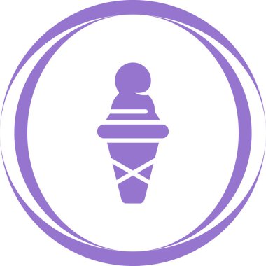 dondurma koni simgesi vektör çizimi tasarımı