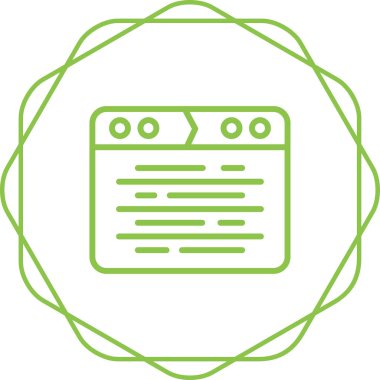 Web tarayıcı simgesi, vektör illüstrasyonu basit tasarım