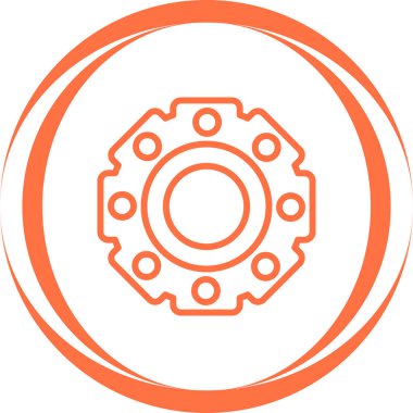 Nut Ayırılmış Simgesini Kilitle, Beyaz Arkaplanda Fındık Simgesini Vidala 