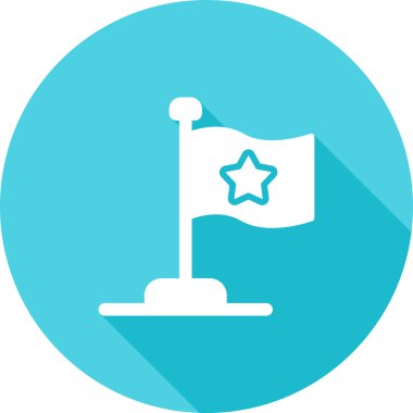 bayrak web simgesi, vektör illüstrasyonu