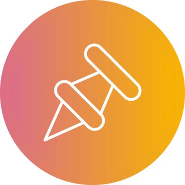 Pushpin web simgesi vektör illüstrasyonu