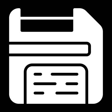 Beyaz arkaplanda izole edilmiş disket simgesi, vektör illüstrasyonu