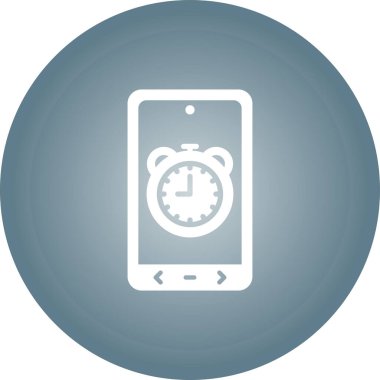 Alarm saat simgesine sahip akıllı telefon