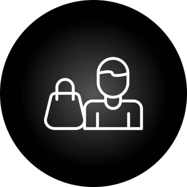 Kişisel Alışveriş simgesinin vektör illüstrasyonu