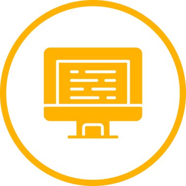 Masaüstü Bilgisayar Web simgesi vektör çizimi