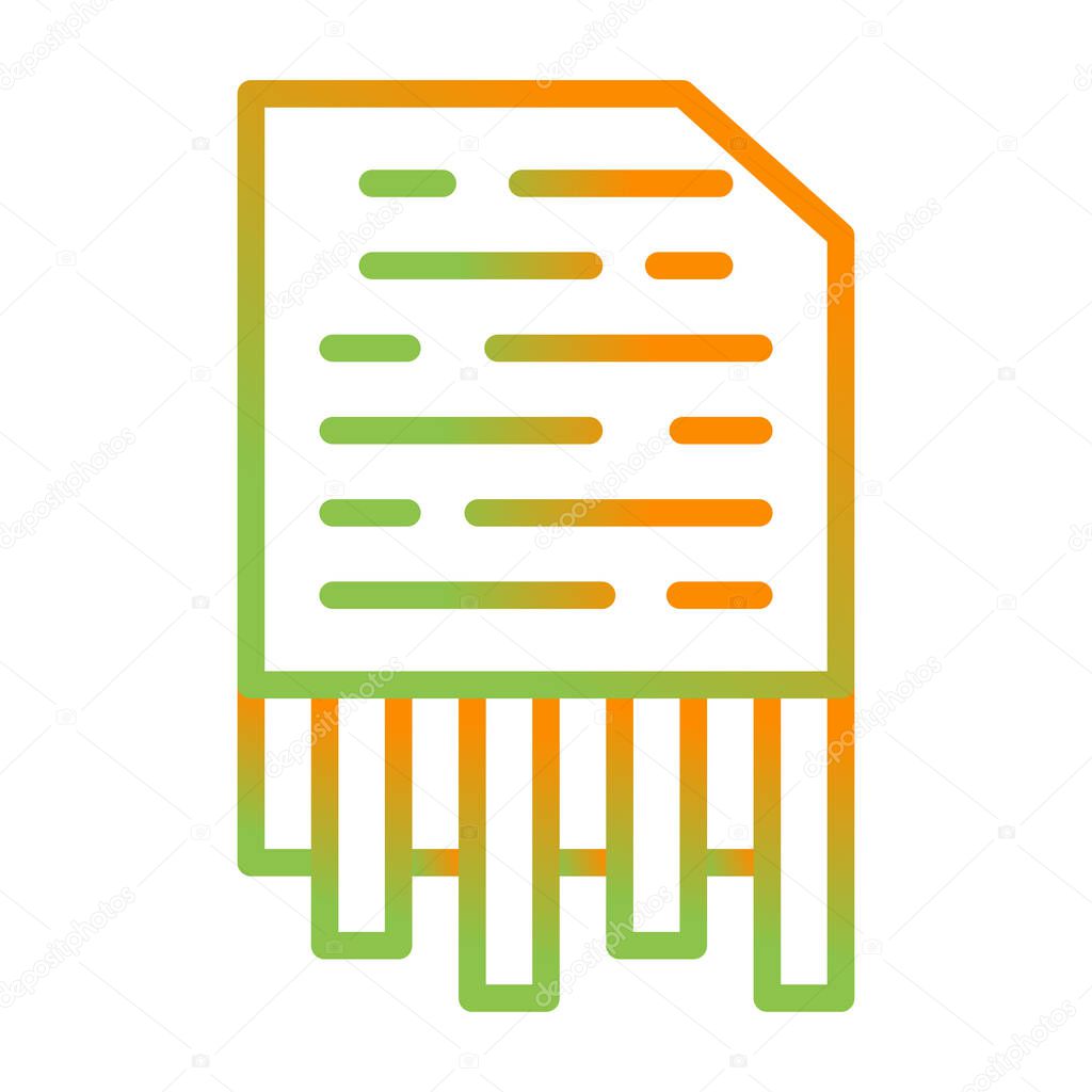 Shredding web icon, simple vector illustration