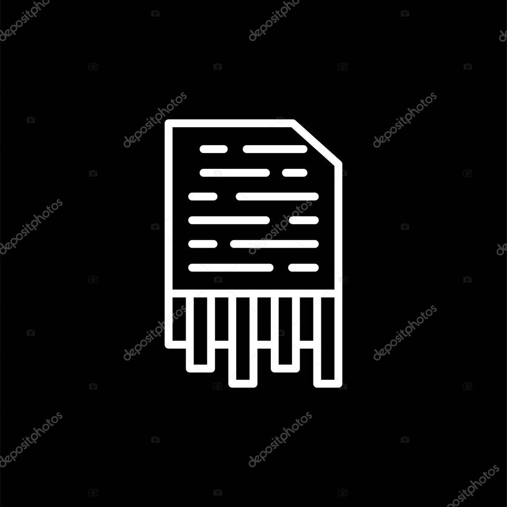 Shredding web icon, simple vector illustration